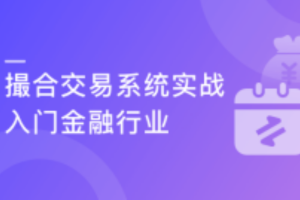 高频交易系统编写-纳秒级、多进程、分布式|超清无密