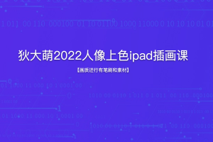 狄大萌2022人像上色ipad插画课【画质还行有笔刷和素材】