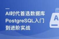 AI 时代首选数据库–PostgreSQL 入门到进阶实战